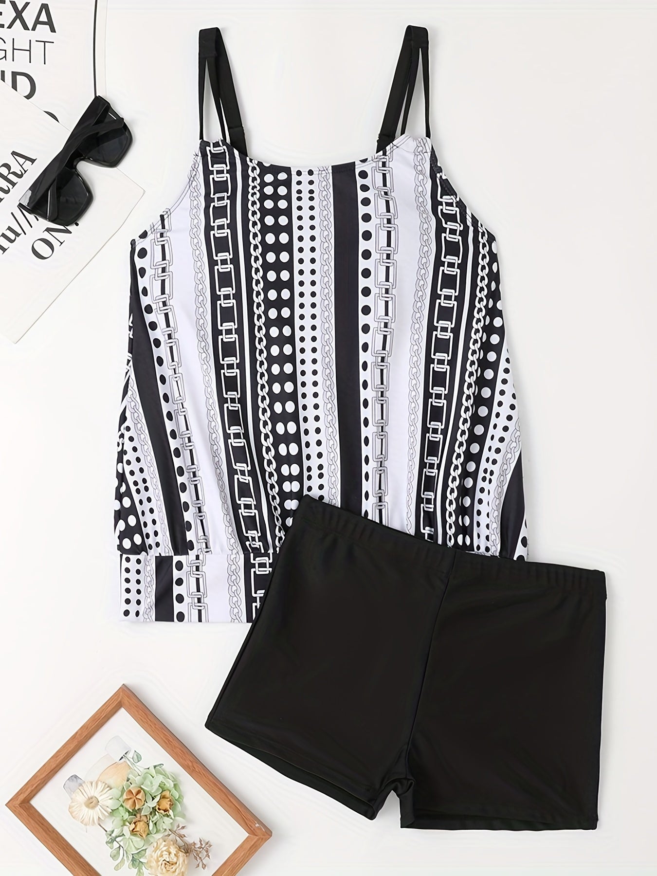 Zestawy tankini w paski i kropki