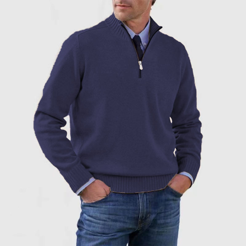 Sweter mêski z zamkiem do poęowy