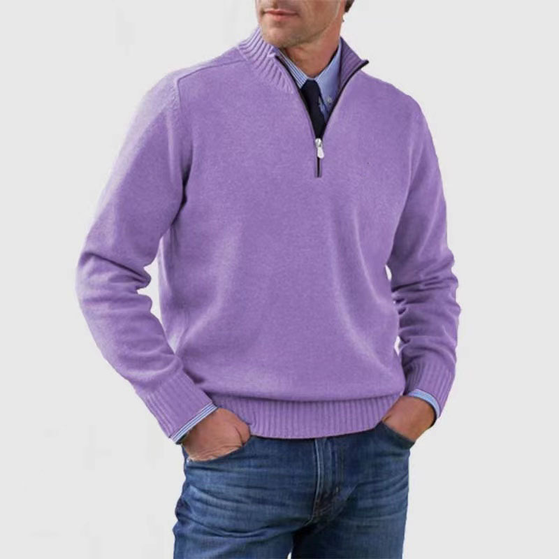 Sweter mêski z zamkiem do poęowy