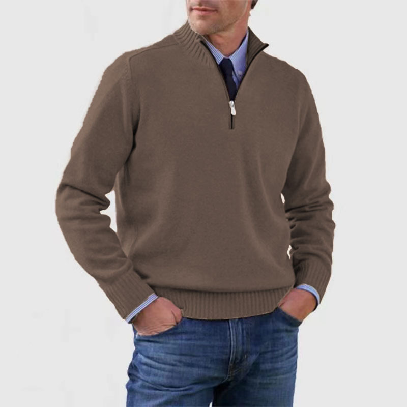 Sweter mêski z zamkiem do poęowy