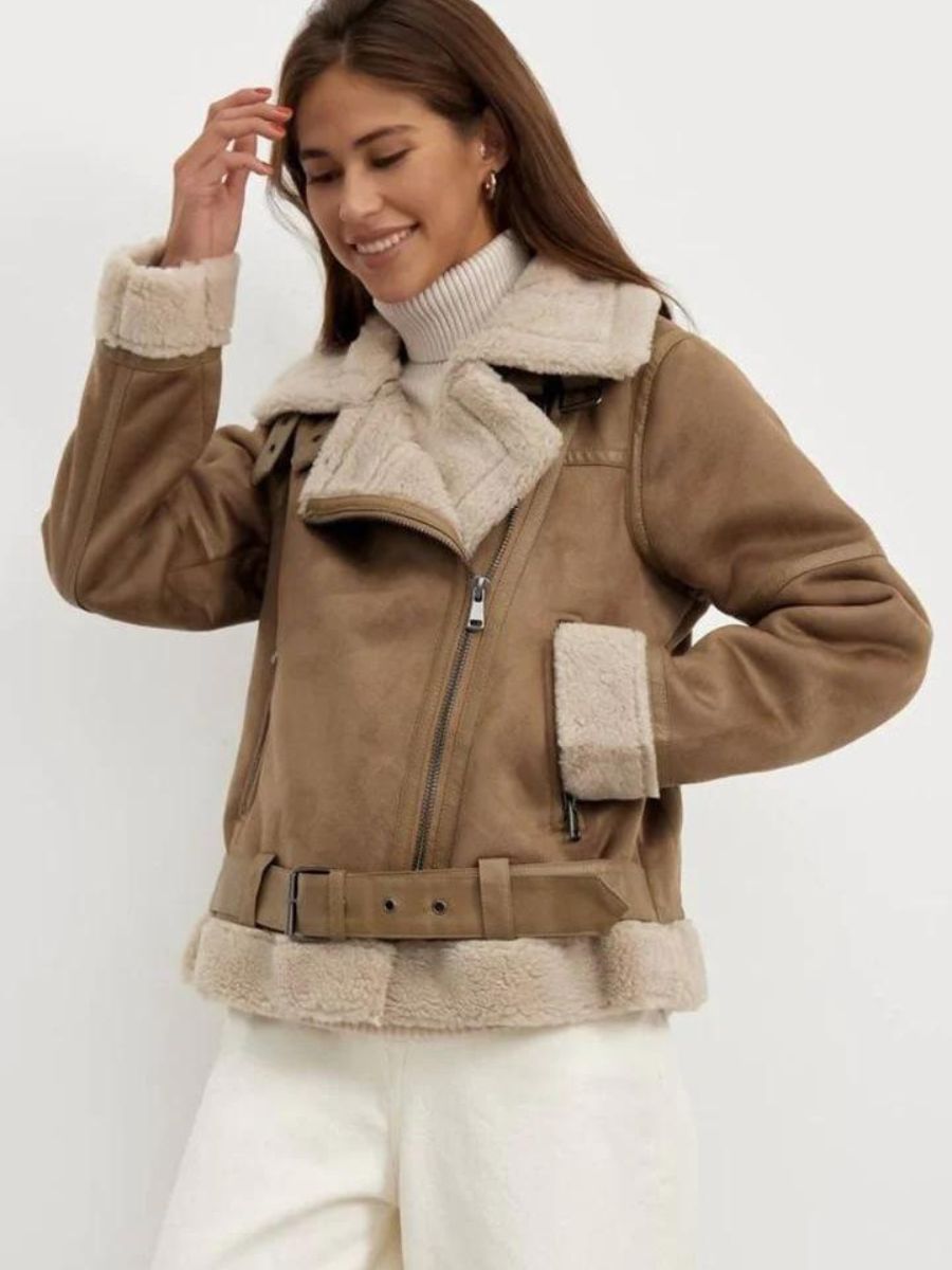 kurtka z podwójną podszewką