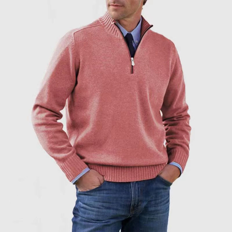 Sweter mêski z zamkiem do poęowy