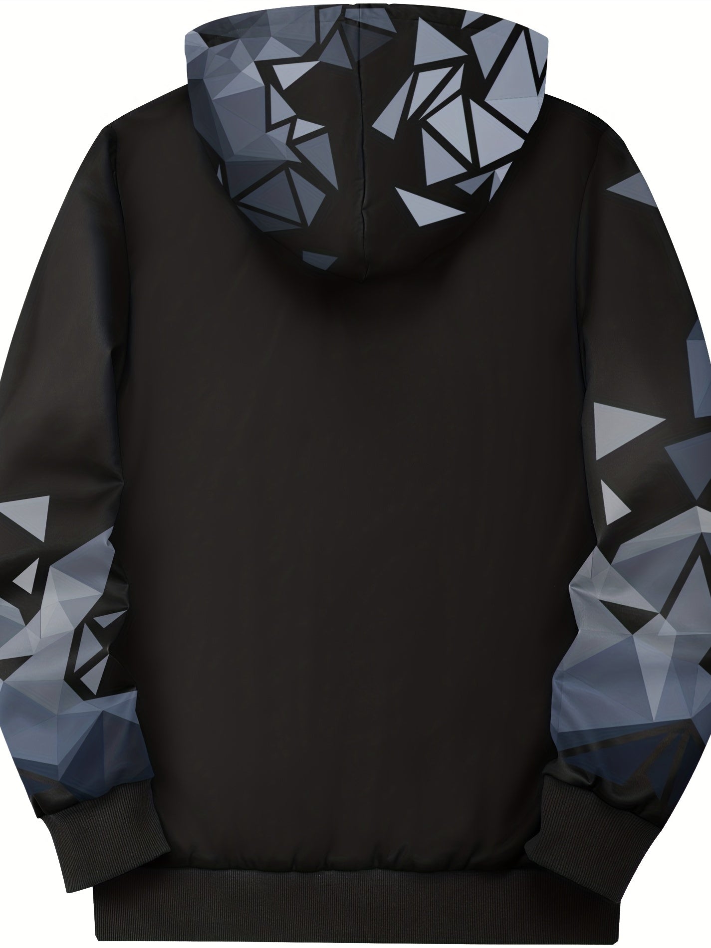 Bluza z geometrycznym wzorem i futerkiem