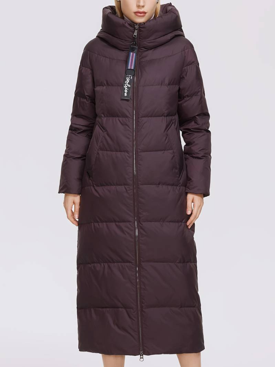 dęuga kurtka zapinana na zamek