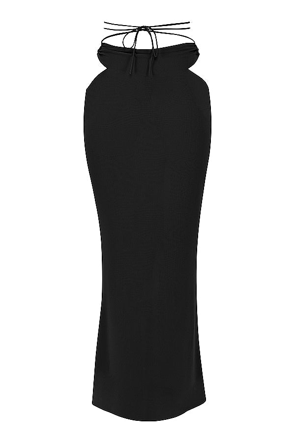 Krótki top z wyciêtą spódnicą maxi