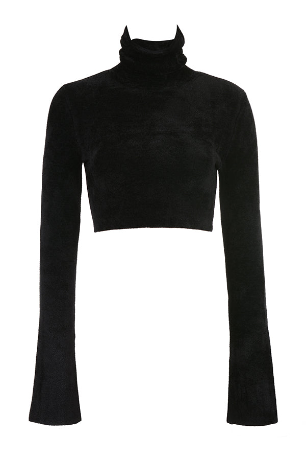 Krótki top szenilowy z maxi rok