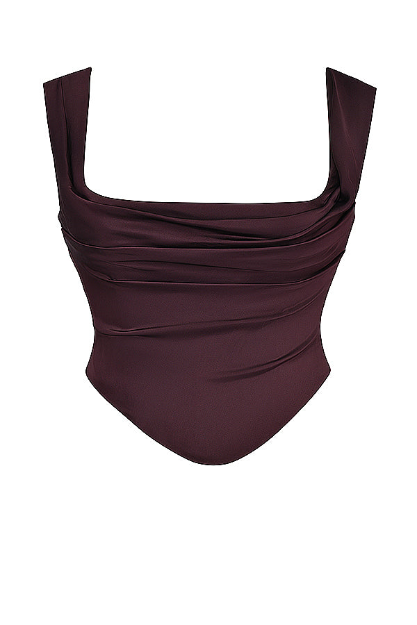 Bogaty komplet gorset i maxi spódnica