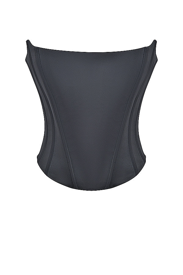 Gorset z koronkowym tyęem