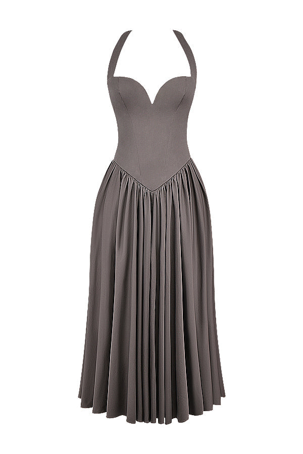 Sukienka midi typu halter