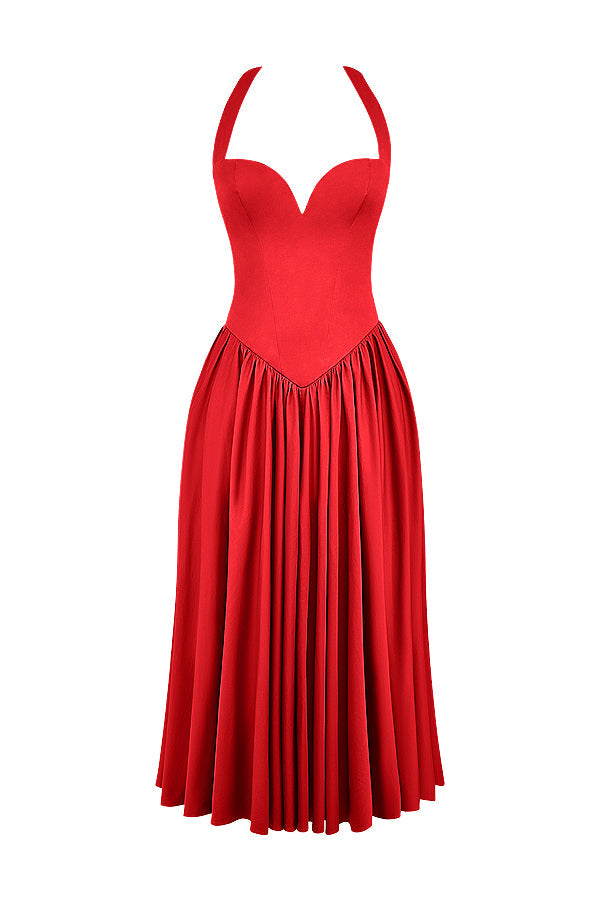 Sukienka midi typu halter