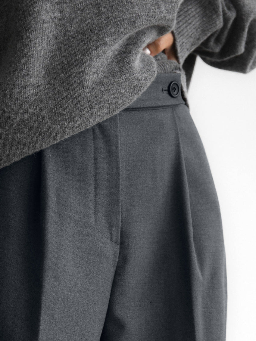 Klasyczne spodnie z szeroką nogawką