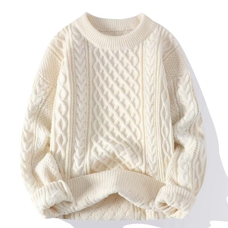 LuŸny sweter ze skrêconej weęny