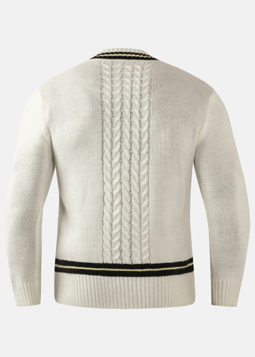 Beżowy sweter z dzianiny o œredniej rozciągliwoœci
