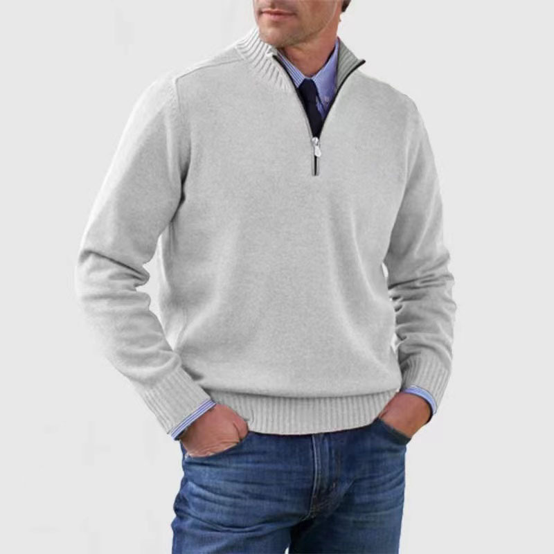 Sweter mêski z zamkiem do poęowy