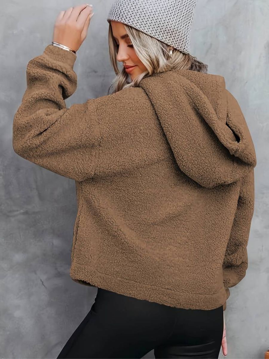 puszysta bluza z kapturem