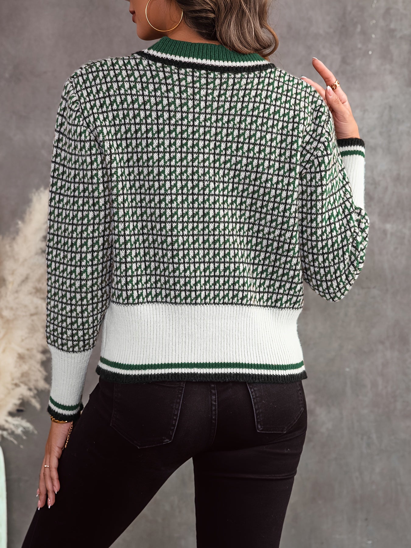 Damski kardigan z dzianiny w paski