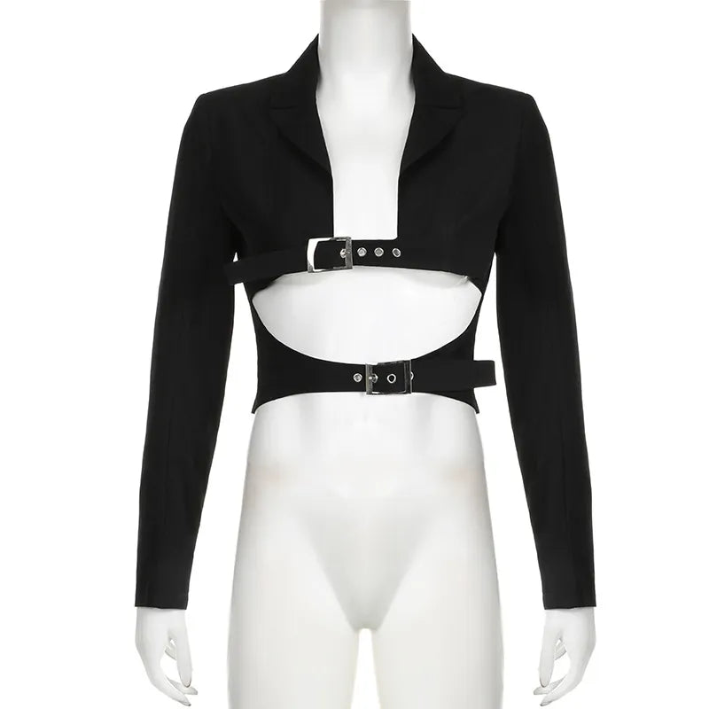 Damski top z goęym dekoltem Chapel Slim Midriff