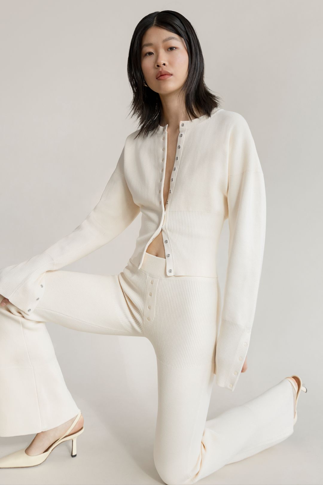 Komplet w kolorze biaęym, kamizelka i spodnie