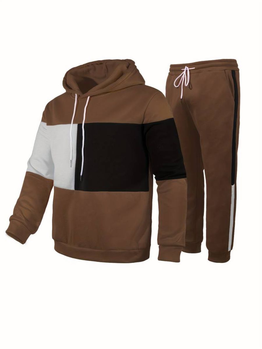 bluza z kapturem i joggery ze sznurkiem