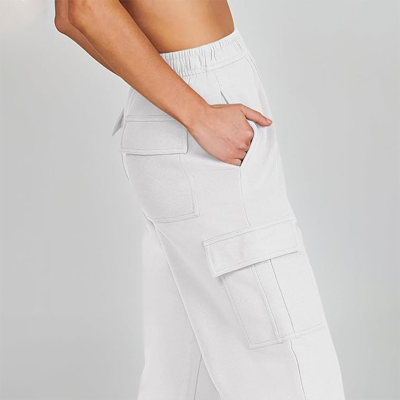 Damskie, elastyczne spodnie do joggingu z wysokim stanem