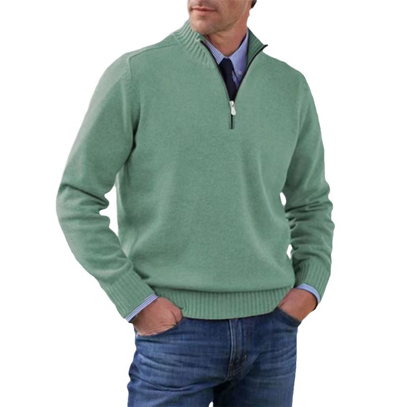 Sweter mêski z zamkiem do poęowy