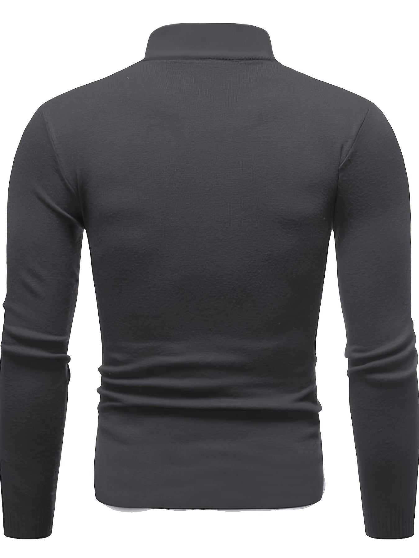 Sweter mêski ze stójką, wykonany z dzianiny