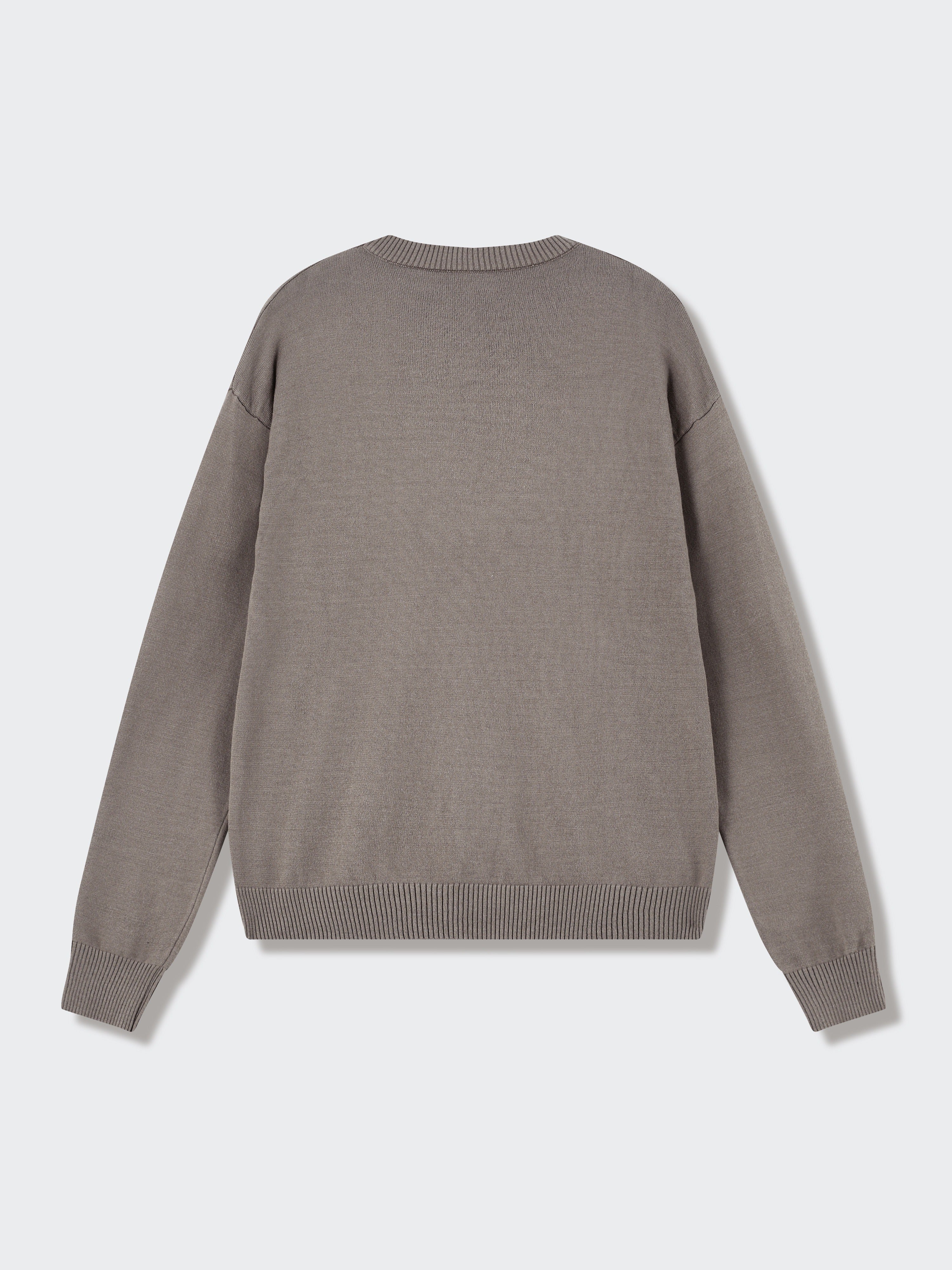 LuŸny sweter z dzianiny argyle