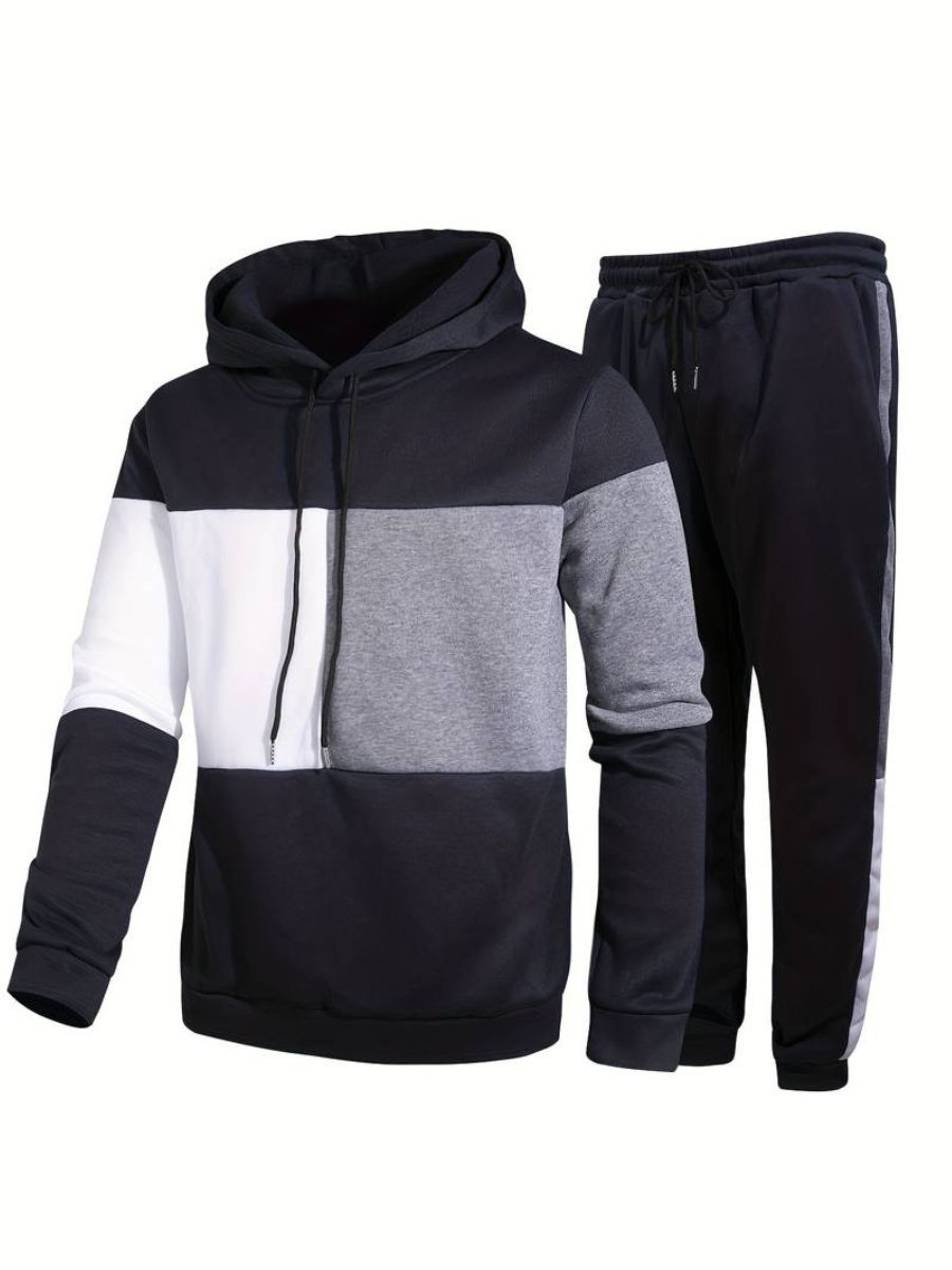 bluza z kapturem i joggery ze sznurkiem