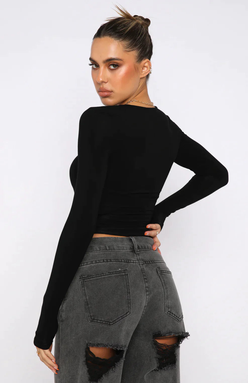 Casualowa koszulka z dęugim rêkawem