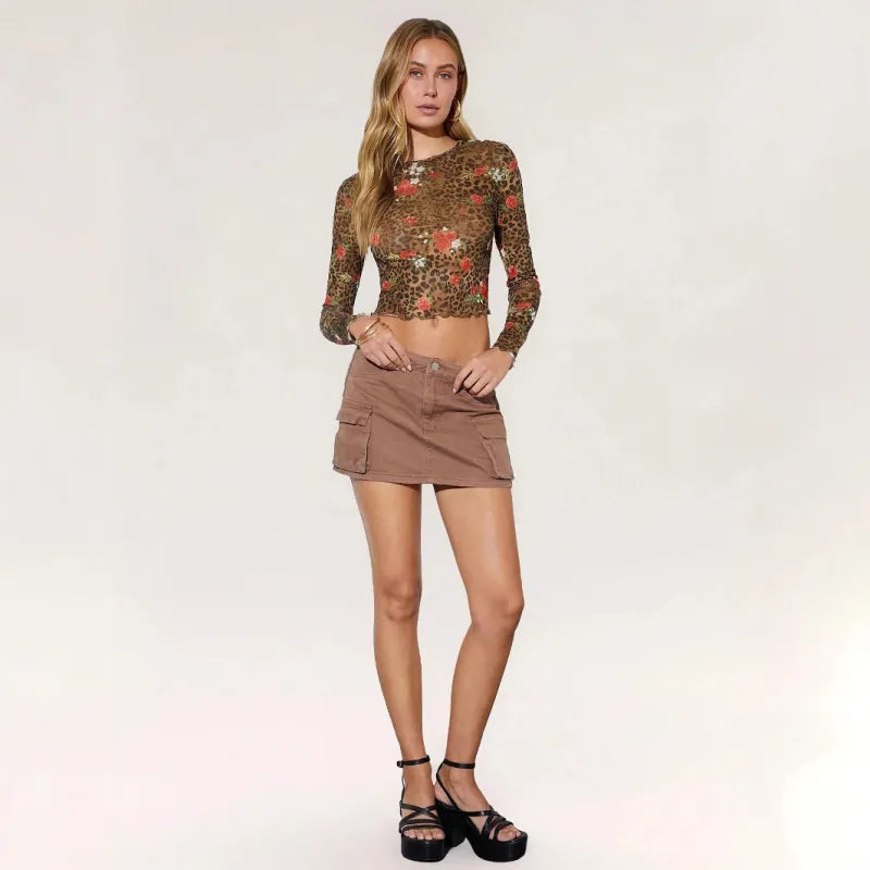 Top z siateczki w panterkę