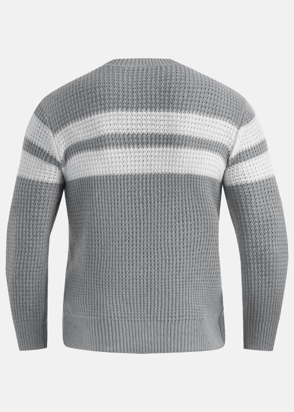 Mêski sweter z dzianiny w paski