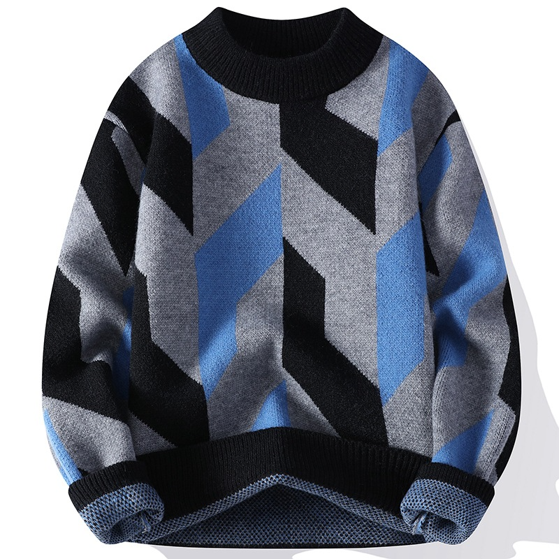Ciepęy sweter mêski w paski