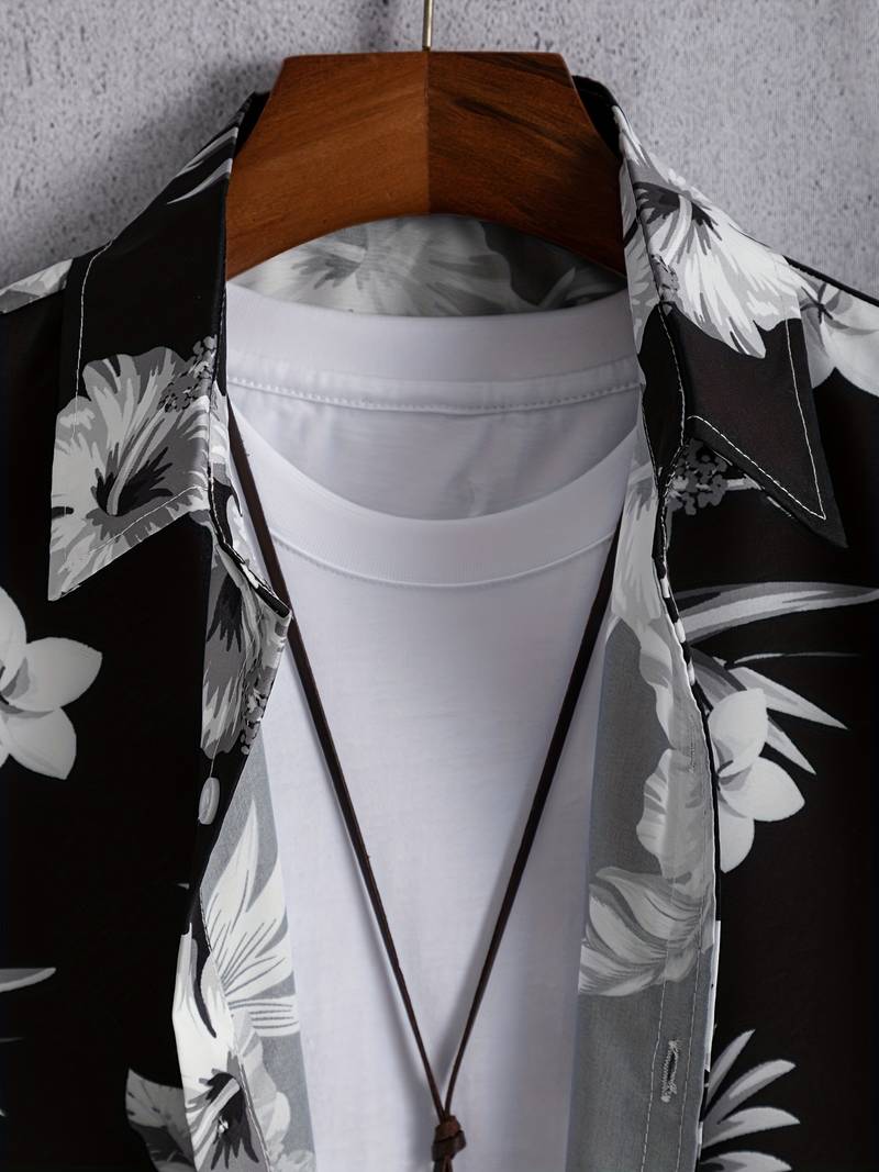 Koszula z krótkim rêkawkiem i kwiatowym wzorem