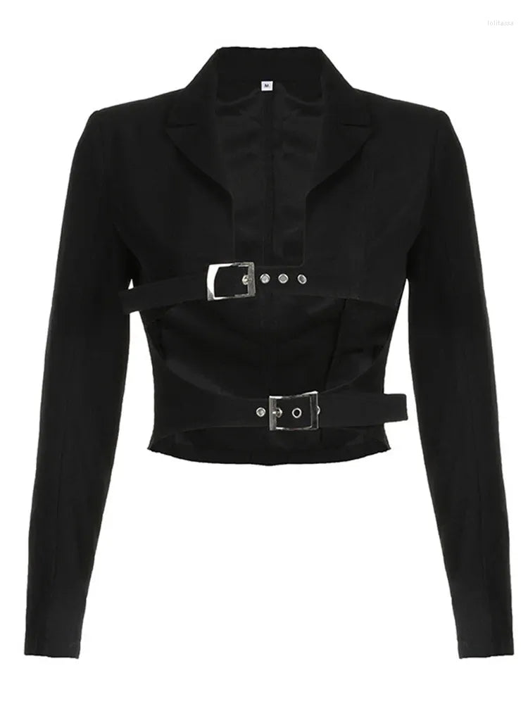 Damski top z goęym dekoltem Chapel Slim Midriff