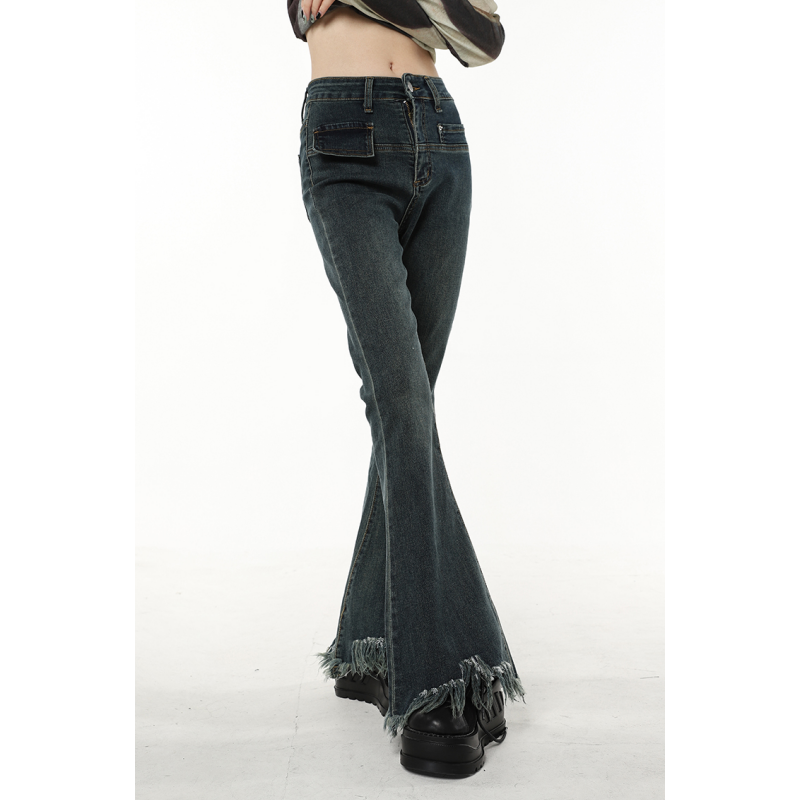 Czarne jeansy vintage dla kobiet