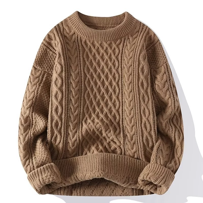 LuŸny sweter ze skrêconej weęny
