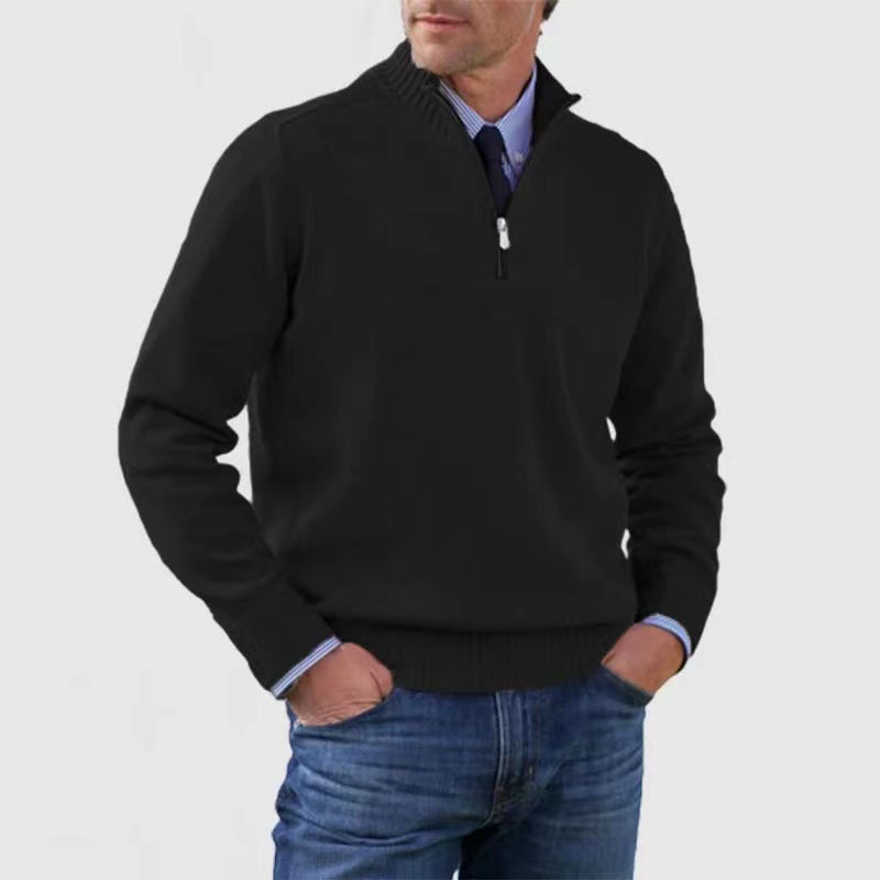Sweter mêski z zamkiem do poęowy
