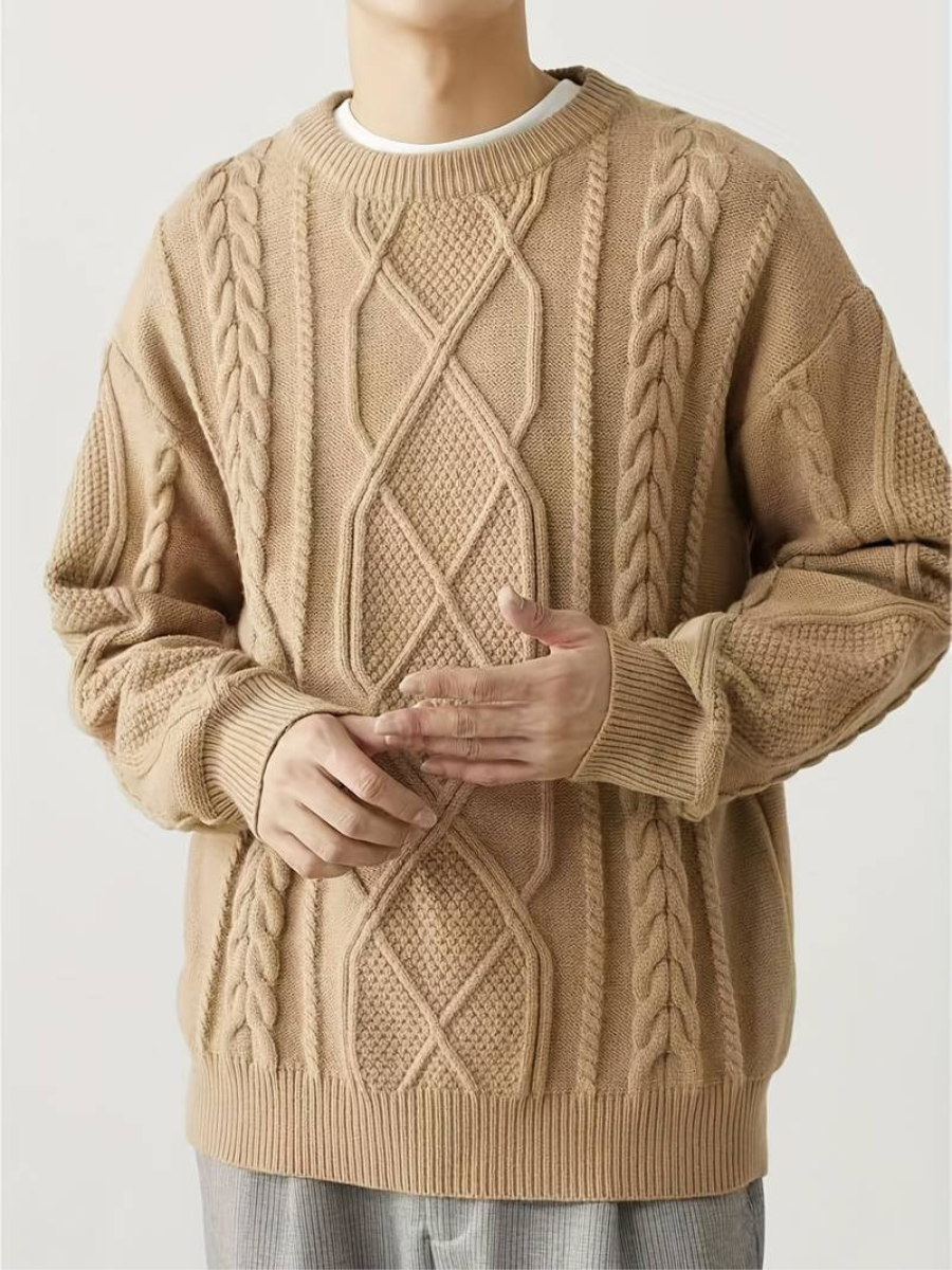 dzianinowy sweter z podszewką