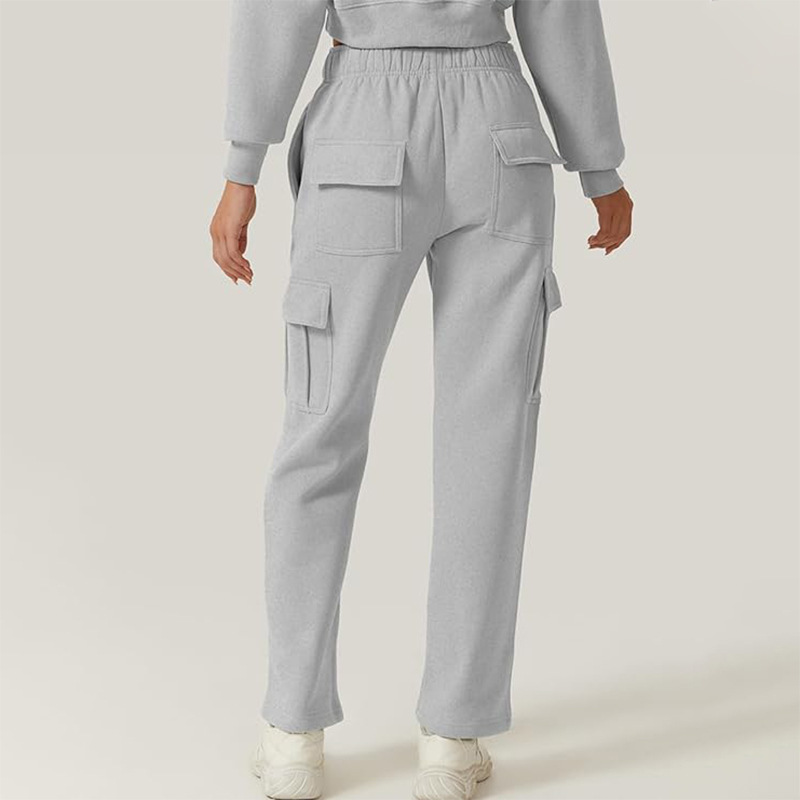 Damskie, elastyczne spodnie do joggingu z wysokim stanem