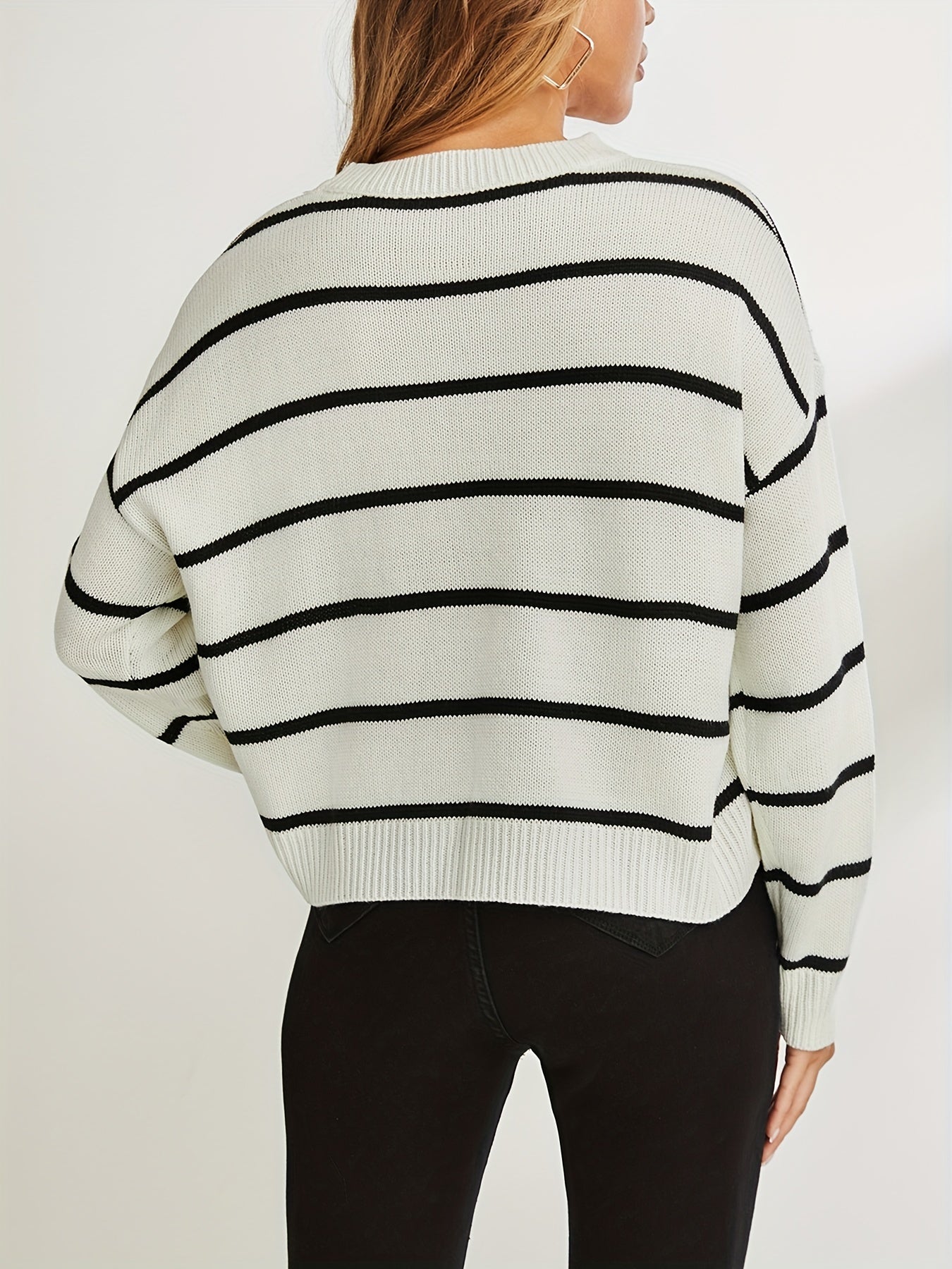 Dzianinowy sweter w paski