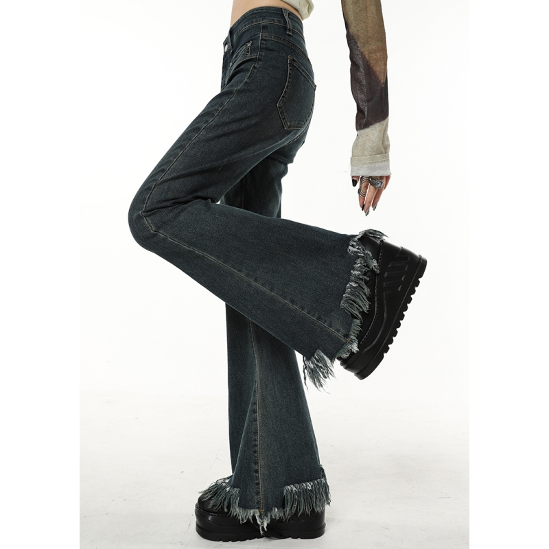 Czarne jeansy vintage dla kobiet