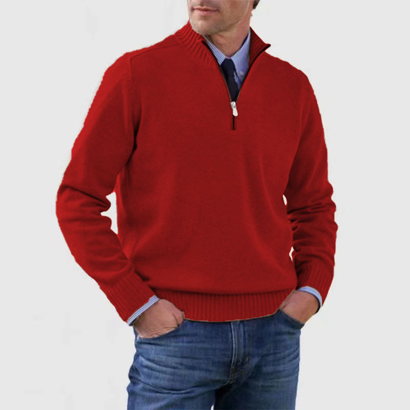 Sweter mêski z zamkiem do poęowy
