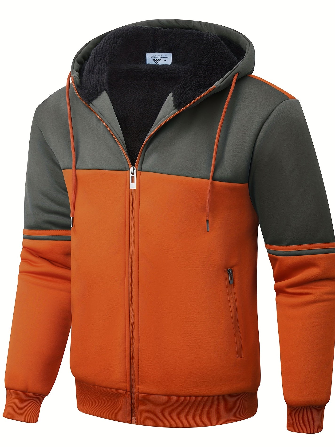 Mêska futrzana bluza z kapturem