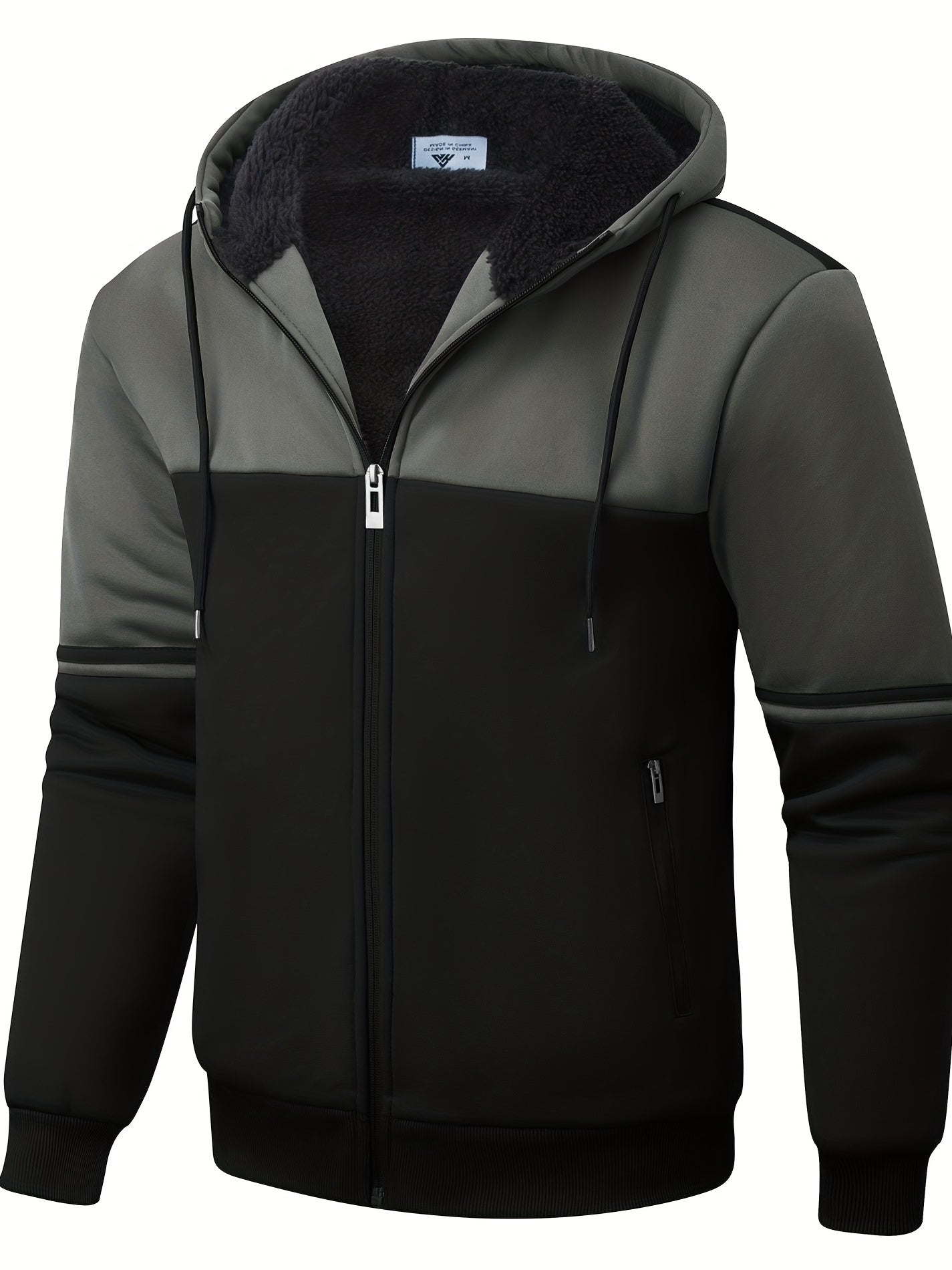 Mêska futrzana bluza z kapturem