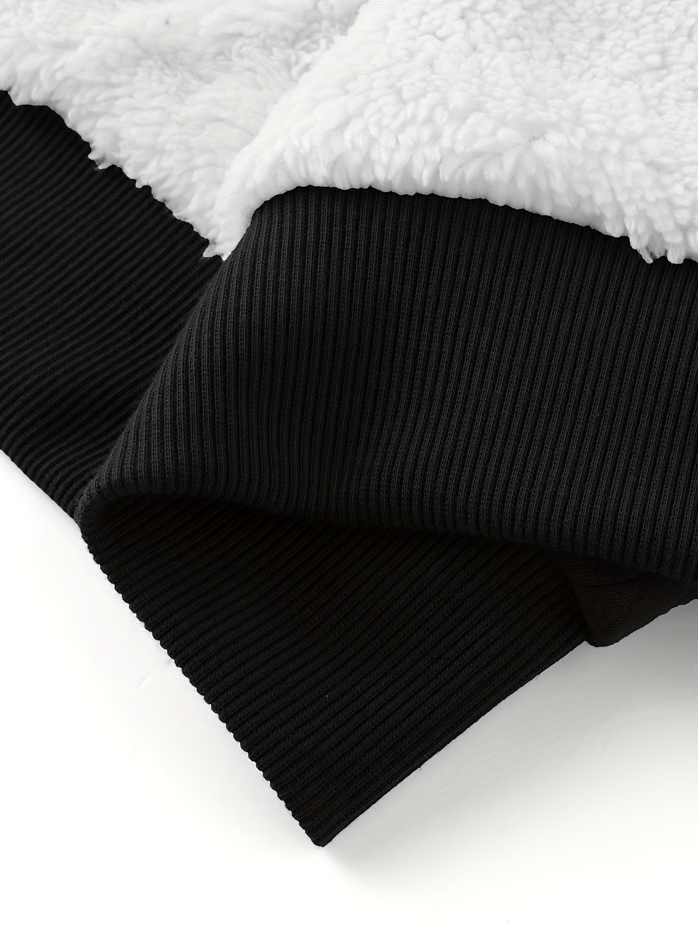 Teksturowana bluza z futerkiem
