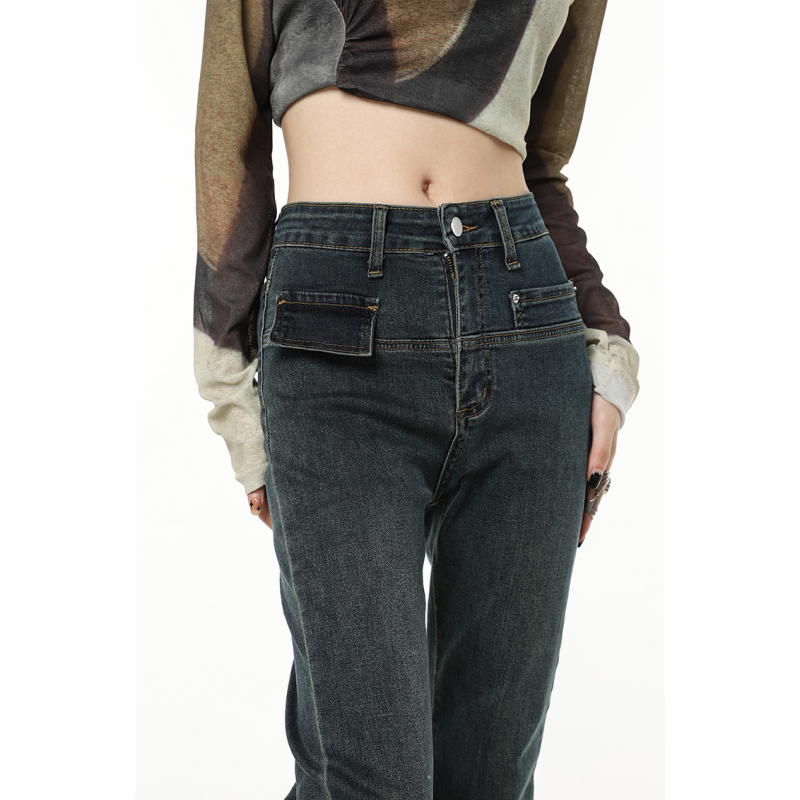 Czarne jeansy vintage dla kobiet