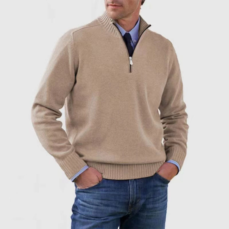 Sweter mêski z zamkiem do poęowy
