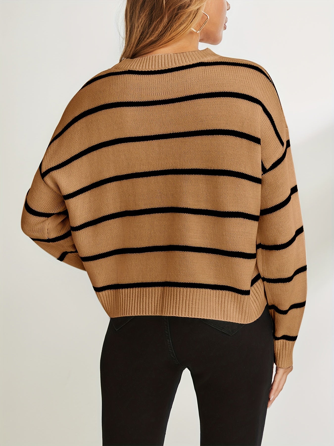 Dzianinowy sweter w paski
