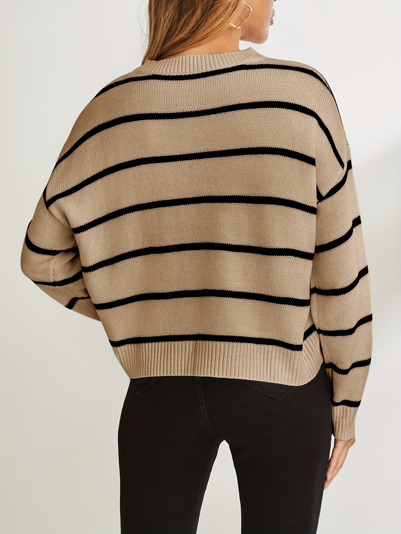 Dzianinowy sweter w paski