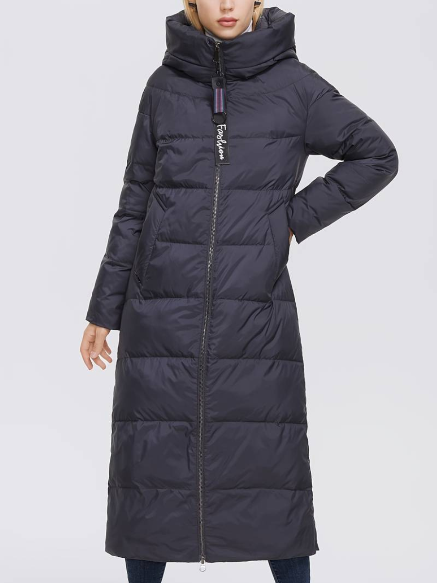 dęuga kurtka zapinana na zamek